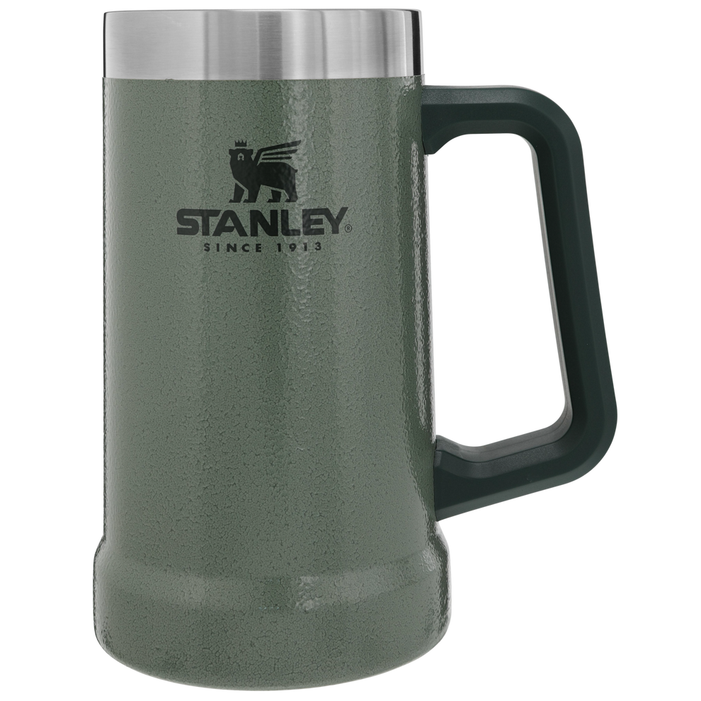 Stanley 1913 Adventure Big Grip Beer Stein 24 OZ 0.71 L in Hammertone Green
