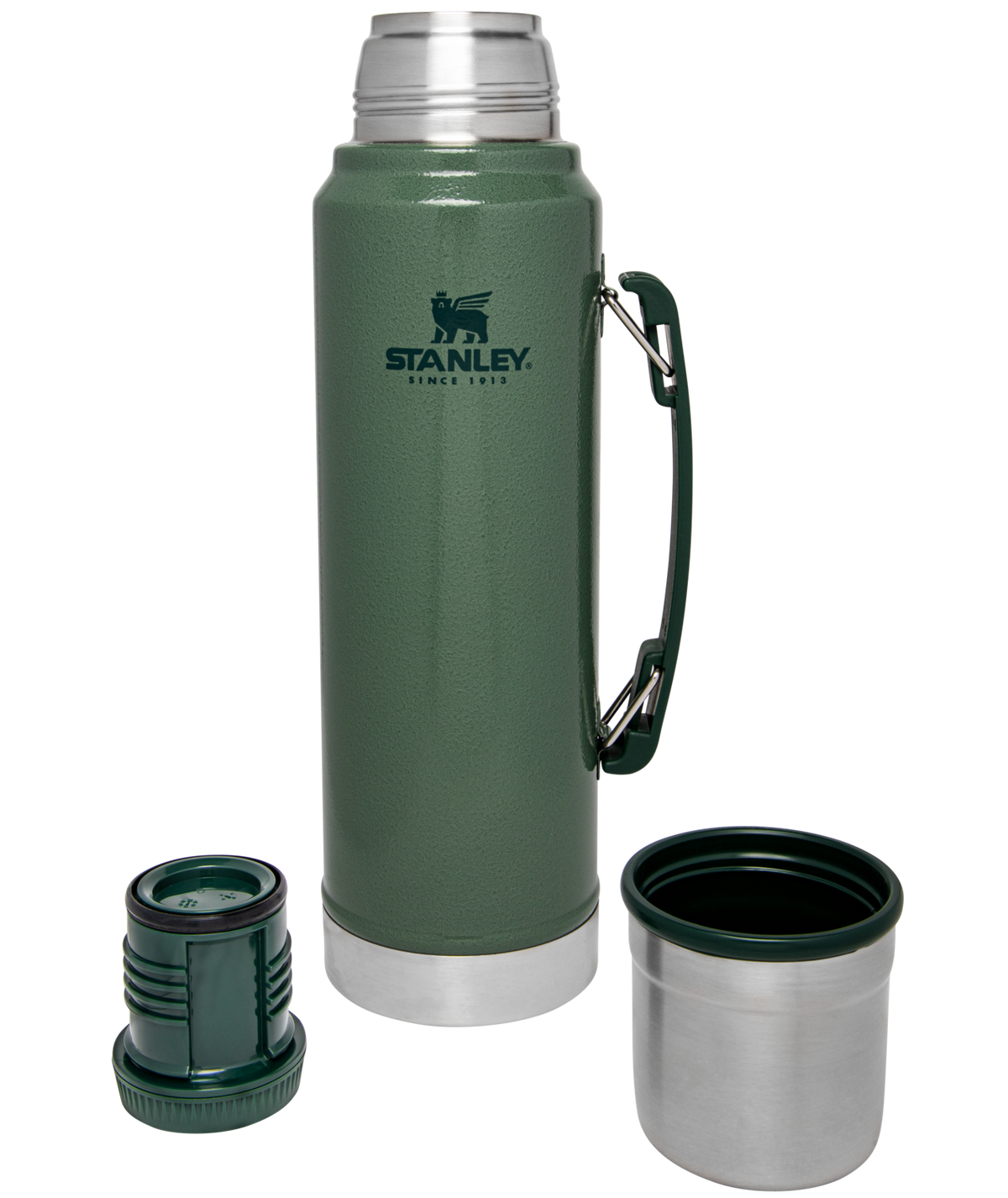 Stanley 1913 Classic Heritage Bottle 1.1 QT in Hammertone Green | View 2