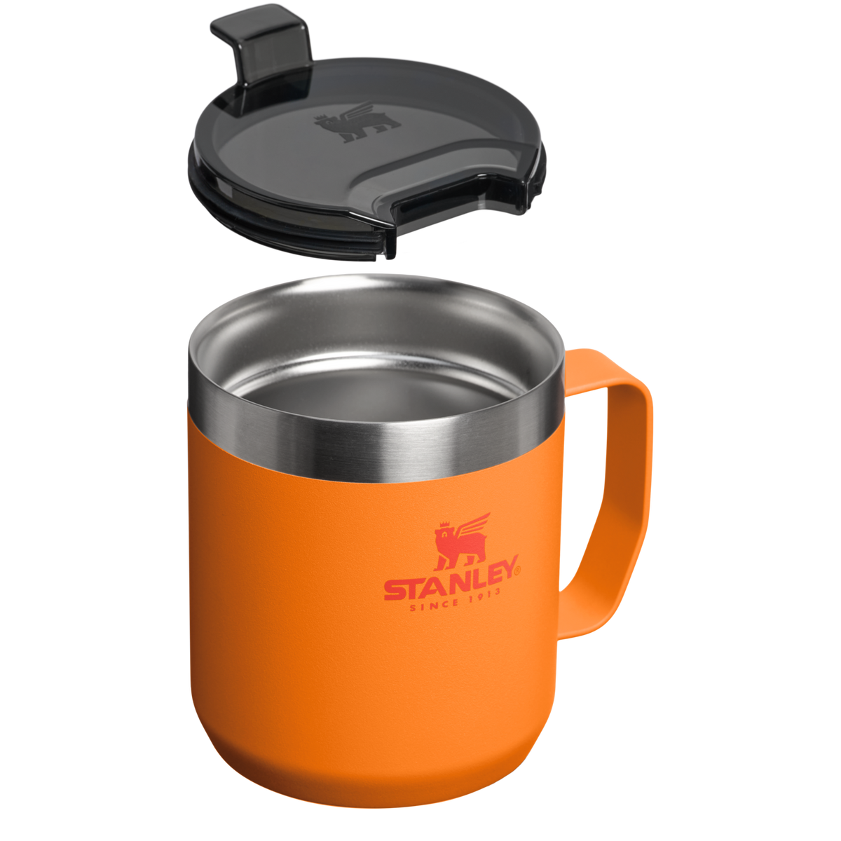 Stanley 1913 Everyday Camp Mug 0.35L in Goldenrod Coral | Cross Section View