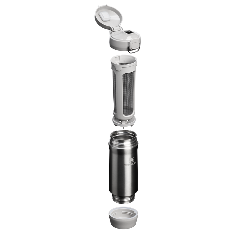 Stanley 1913 Mate Sift & Store 1L in Stainless Steel Ash | Weergave Doorsnede