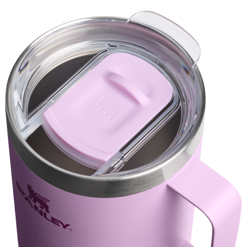 Stanley 1913 The Stay-Hot Camp Mug 24 OZ 0.71 L in Soft Orchid | Lid Detailed View