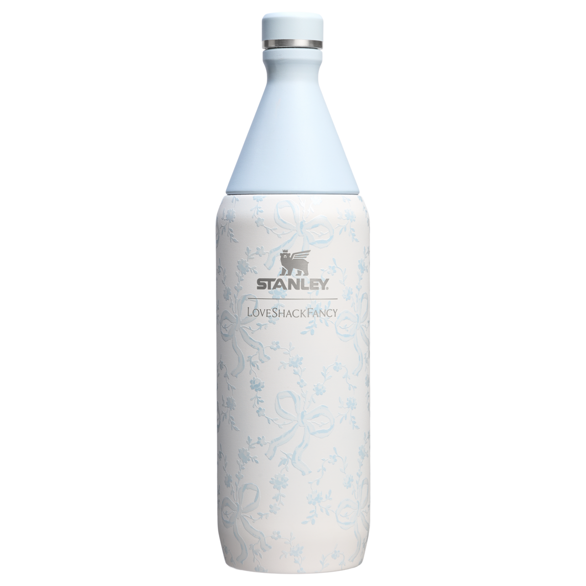 Stanley 1913 Stanley 1913 x LoveShackFancy All Day Slim Bottle 1L en Coquette Bow - Winter Ice | Ver Delante