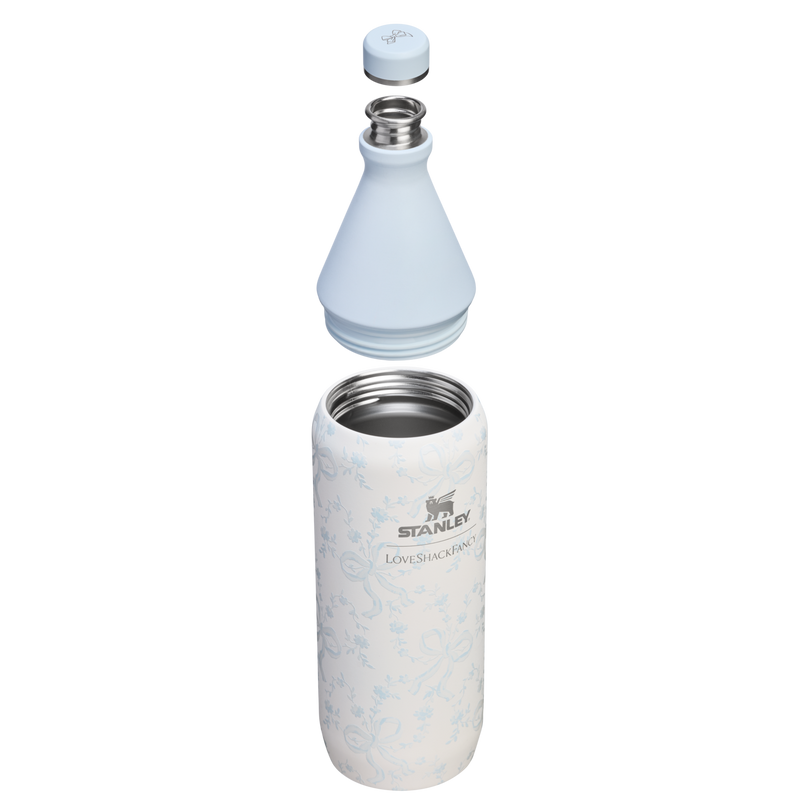 Stanley 1913 Stanley 1913 x LoveShackFancy All Day Slim Bottle 1L en Coquette Bow - Winter Ice | Ver Sección transversal