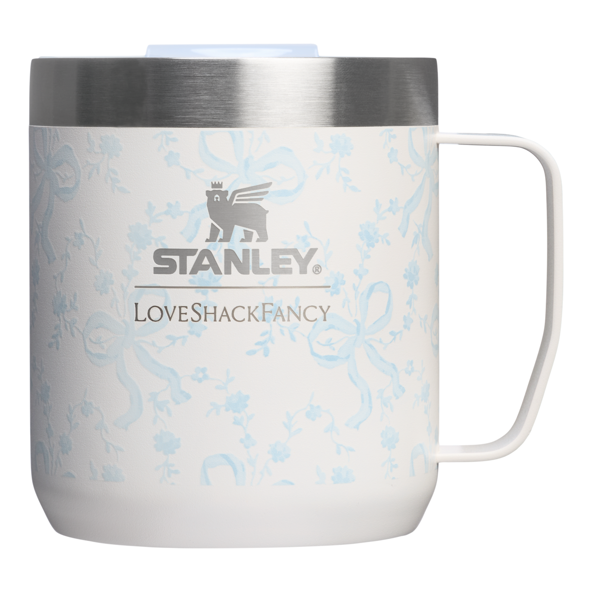 Stanley 1913 Stanley 1913 x LoveShackFancy Camp Mug Set 0.35L en Coquette Bow - Winter Ice | Ver Delante