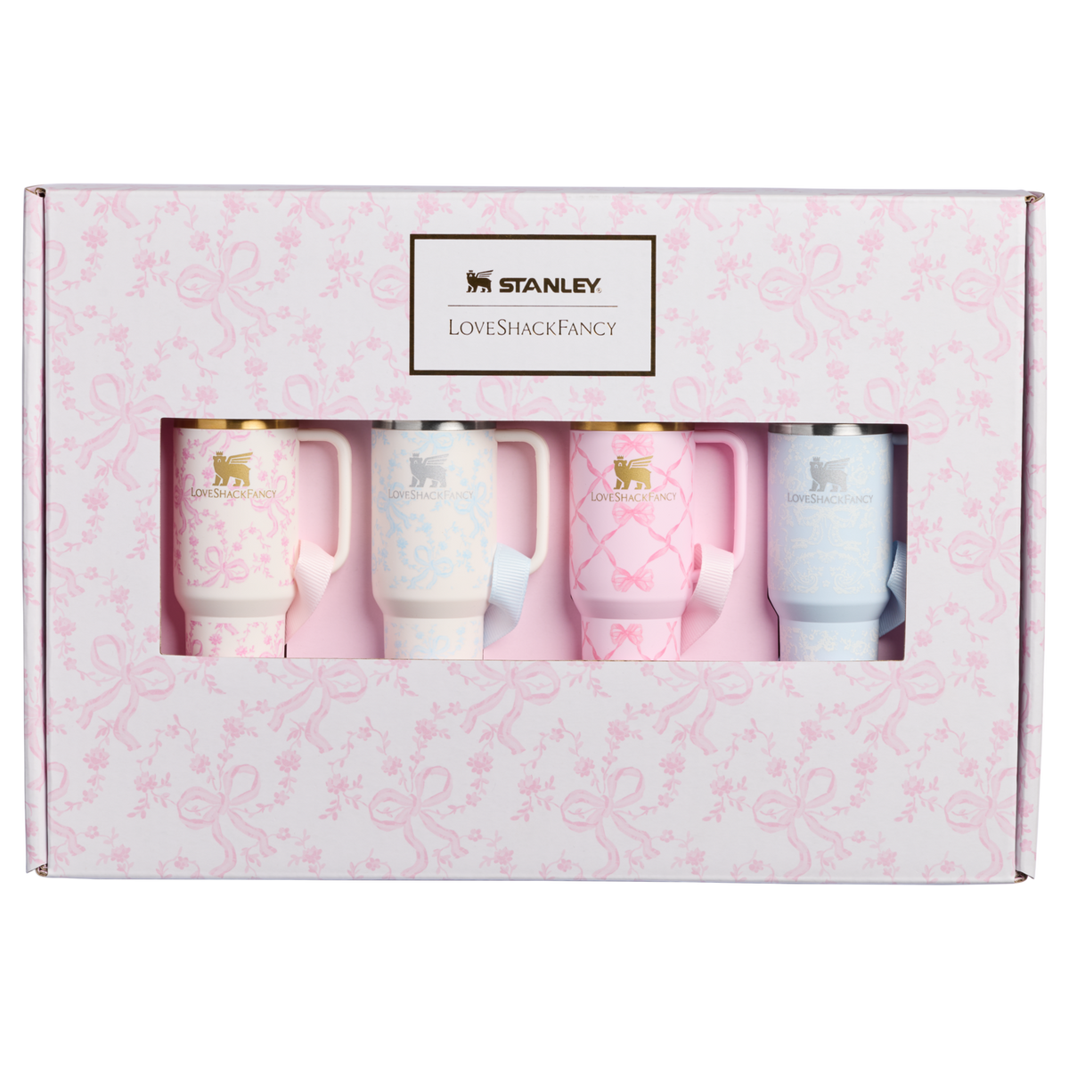 Stanley 1913 Stanley 1913 x LoveShackFancy Holiday Quencher® ProTour Ornament Set in Multi Color Pk | Front View