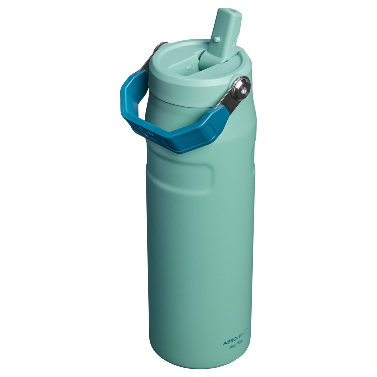 Stanley 1913 The IceFlow™ Bottle with Flip Straw Lid 24 oz 0.71 L in Spring Green | Back View