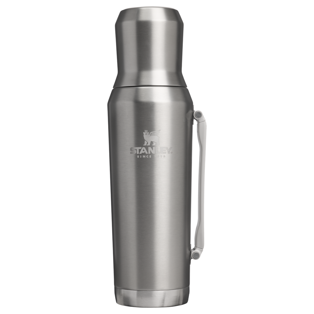 Stanley 1913 Ideal Mate Bottle 1.2L en Stainless Steel Ash | Ver Delante