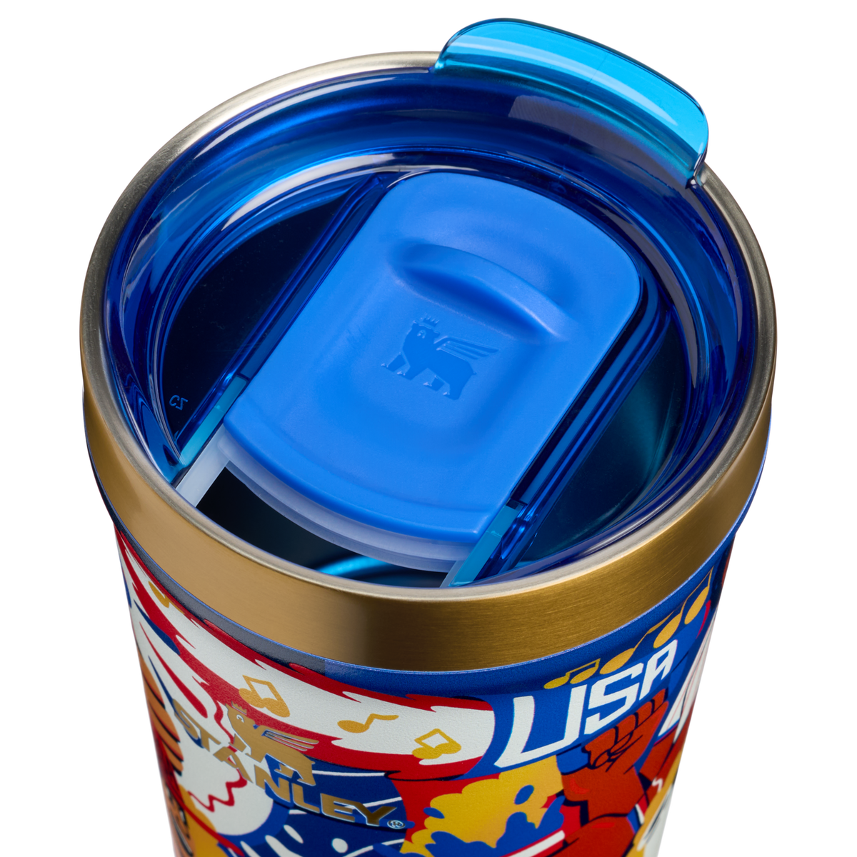 Stanley 1913 Fútbol Artist Collection Tumbler 0.47L in USA | Weergave Deksel in detail