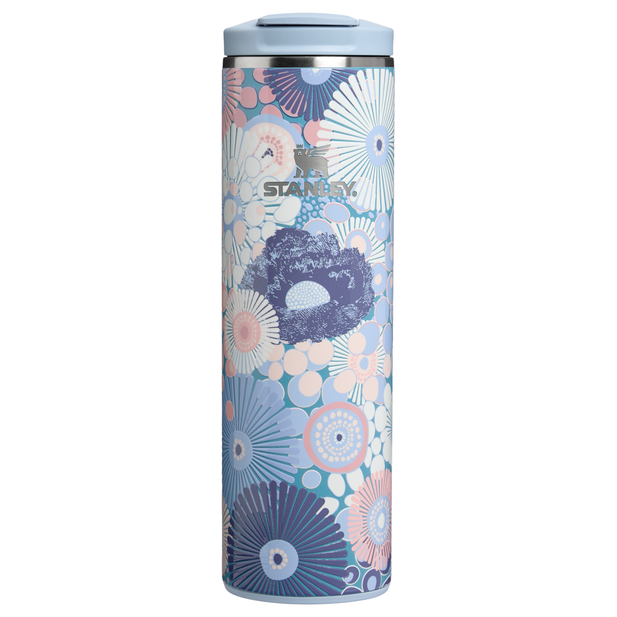 Stanley 1913 The Transit Flip Top Mug 16 OZ 0.47 L in Blue Dream Wildflower | Front View