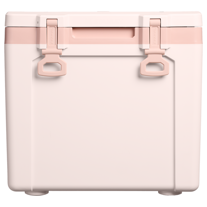 Stanley 1913 Cold-For-Days Wheeled Outdoor Cooler 47.3L in Rose Quartz | Weergave Voorkant