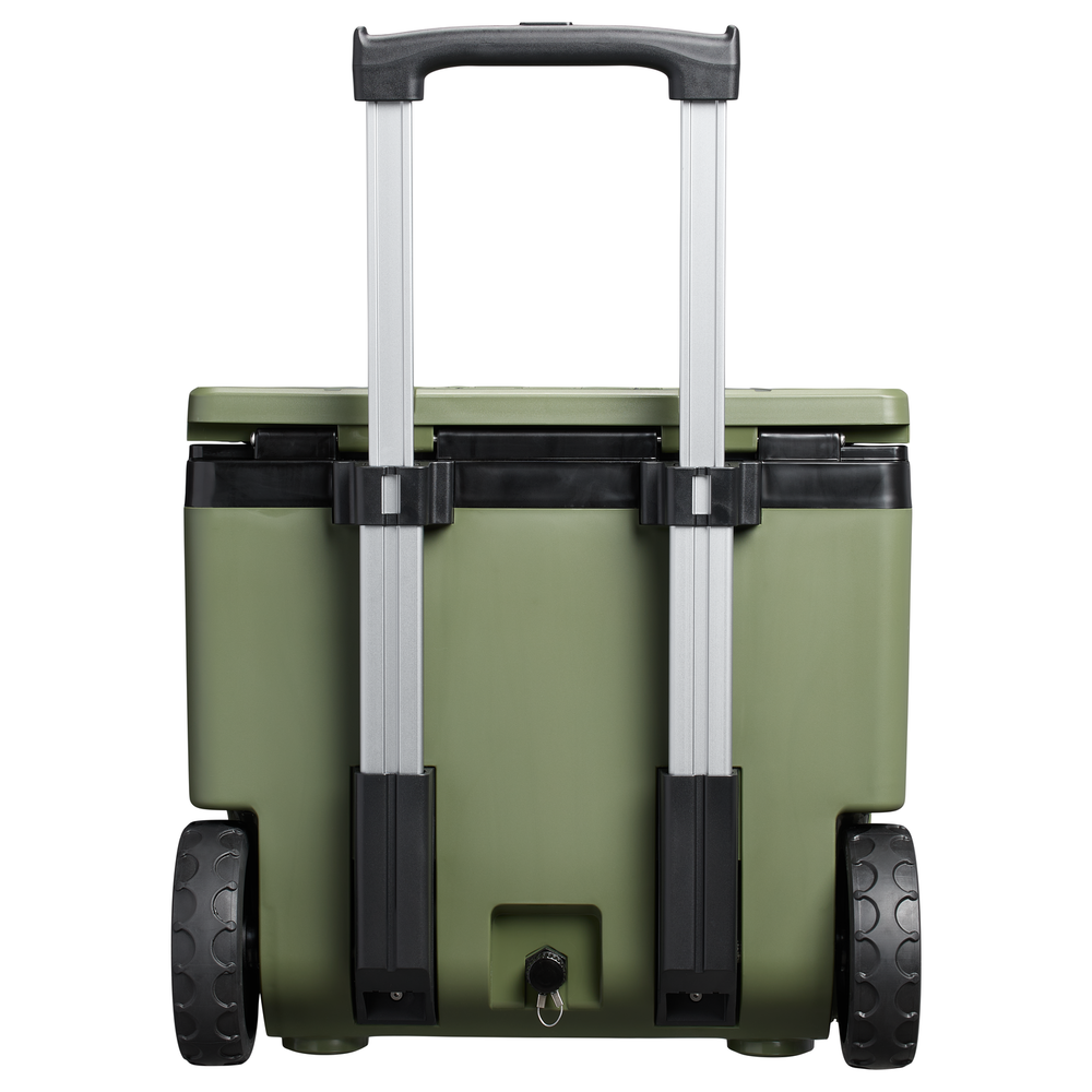 Stanley 1913 The Cold For Days Wheeled Outdoor Cooler 50 QT 47.3 L in Dried Pine | Back View