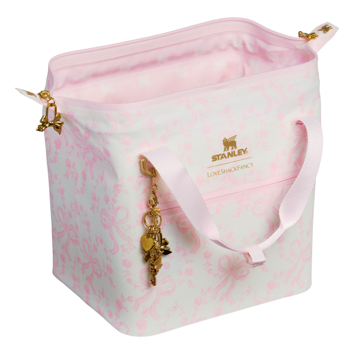 Stanley 1913 Stanley 1913 x LoveShackFancy All-Day Julienne Mini Cooler 7L in Coquette Bow - Chantilly | Open View
