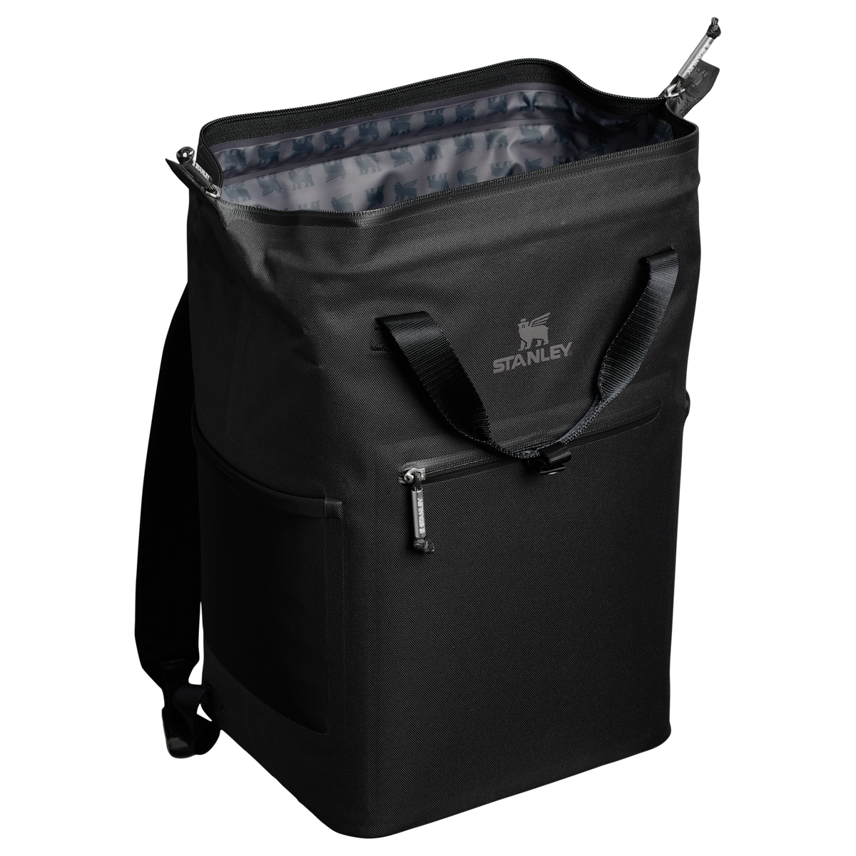 Stanley 1913 Madeleine Mini Backpack Soft Cooler 13.2L en Black | Ver Abrir