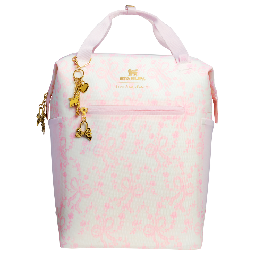 Stanley 1913 Stanley 1913 x LoveShackFancy All-Day Madeleine Mini Soft Cooler 13.2L in Coquette Bow - Chantilly | Front View