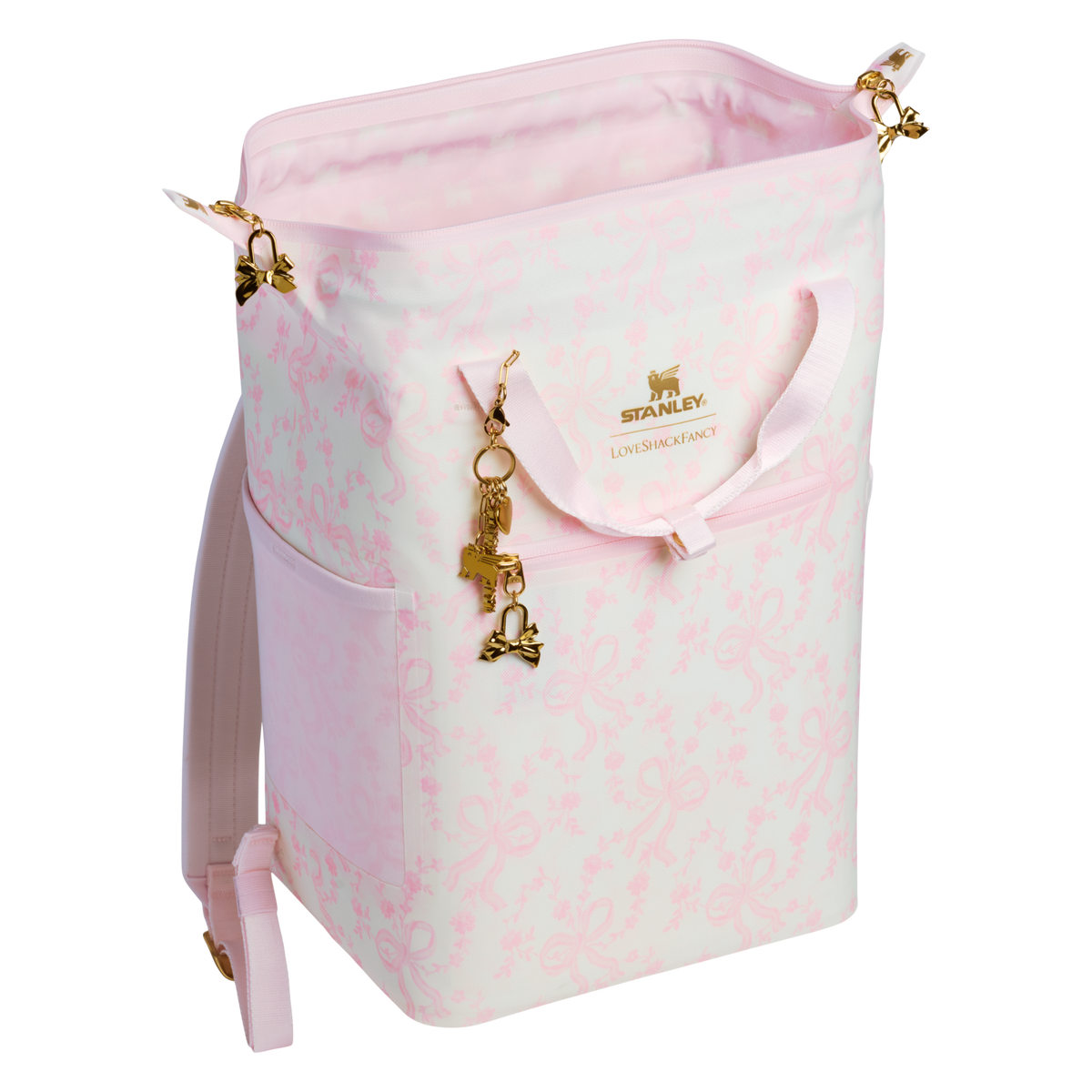 Stanley 1913 Stanley 1913 x LoveShackFancy All-Day Madeleine Mini Soft Cooler 13.2L in Coquette Bow - Chantilly | Open View