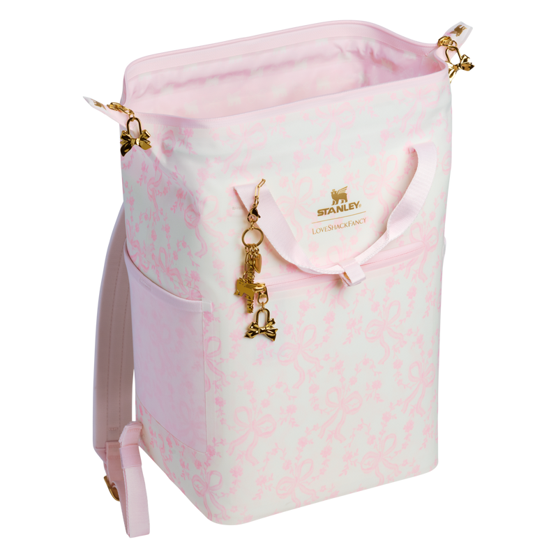 Stanley 1913 Stanley 1913 x LoveShackFancy All-Day Madeleine Mini Soft Cooler 13.2L in Coquette Bow - Chantilly | Open View