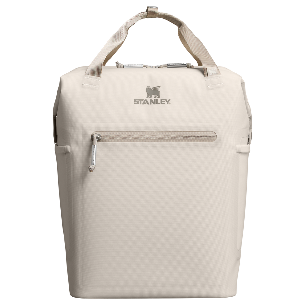 Stanley 1913 The All Day Madeleine Mini Cooler Backpack 14 QT 13.2 L in Cream | Front View
