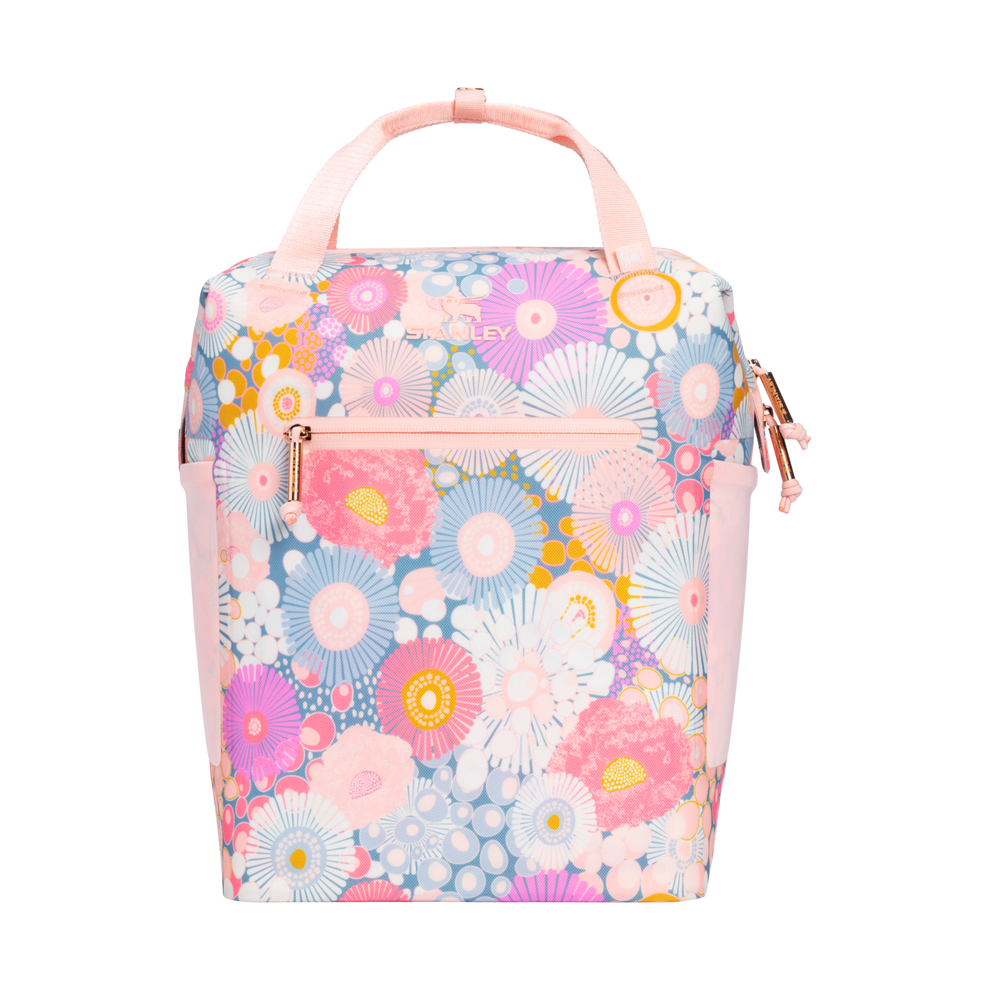 Stanley 1913 The All Day Madeleine Mini Cooler Backpack 14 QT 13.2 L in Sorbet Wildflower | Front View