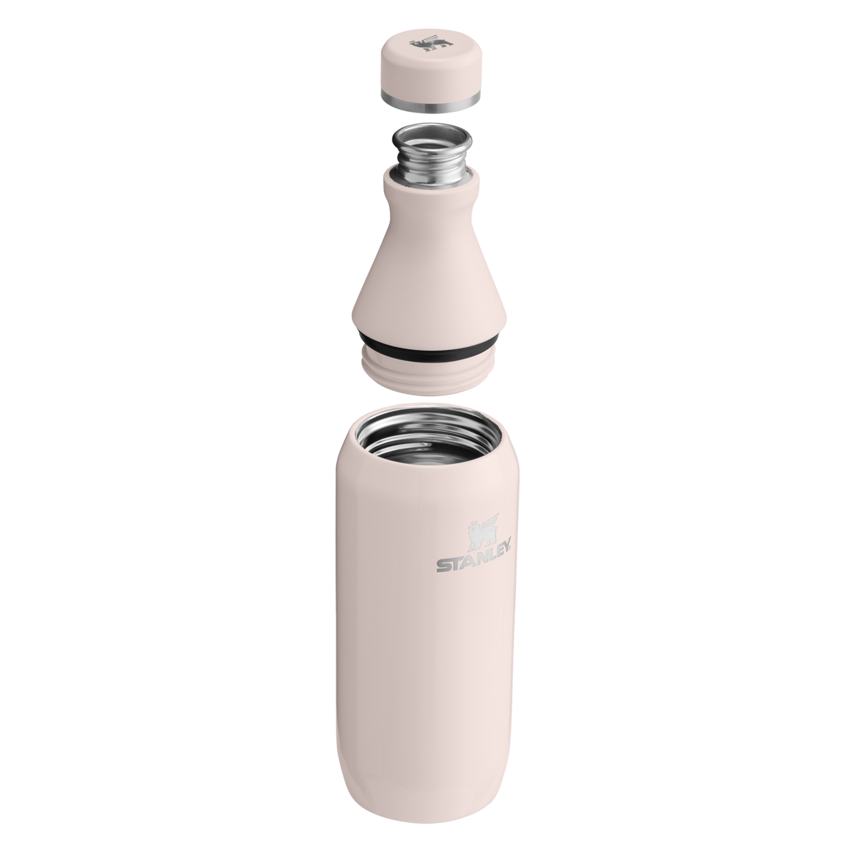 Stanley 1913 All Day Slim Bottle 0.35L in Rose Quartz Gloss | Cross Section View