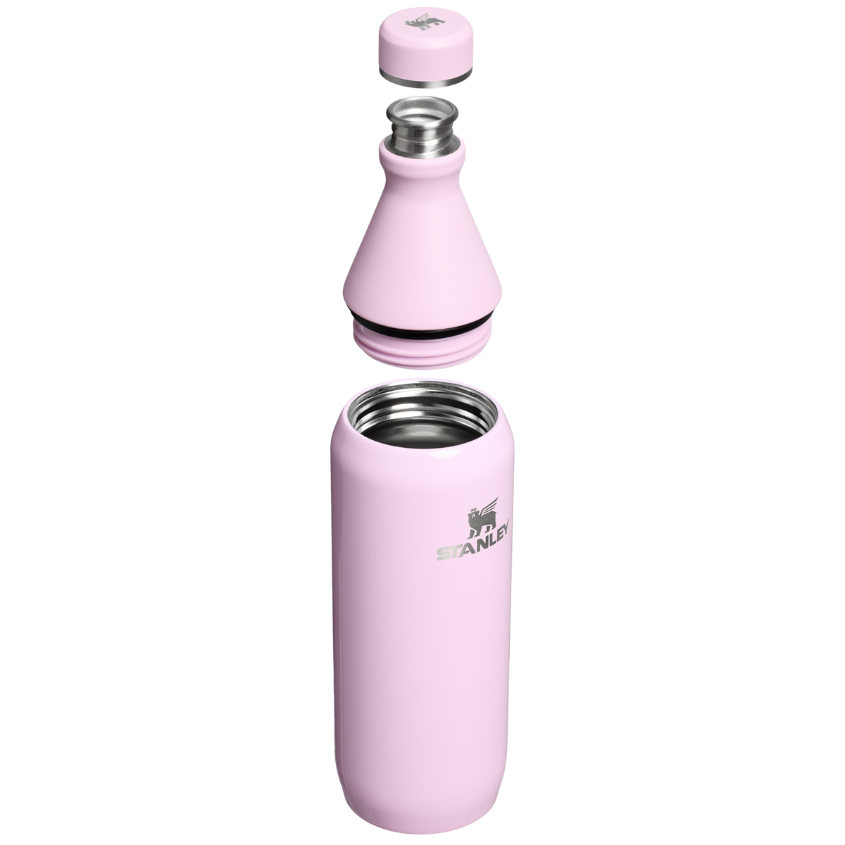 Stanley 1913 All Day Slim Bottle 0.59L in Cherry Blossom Gloss | Cross Section View