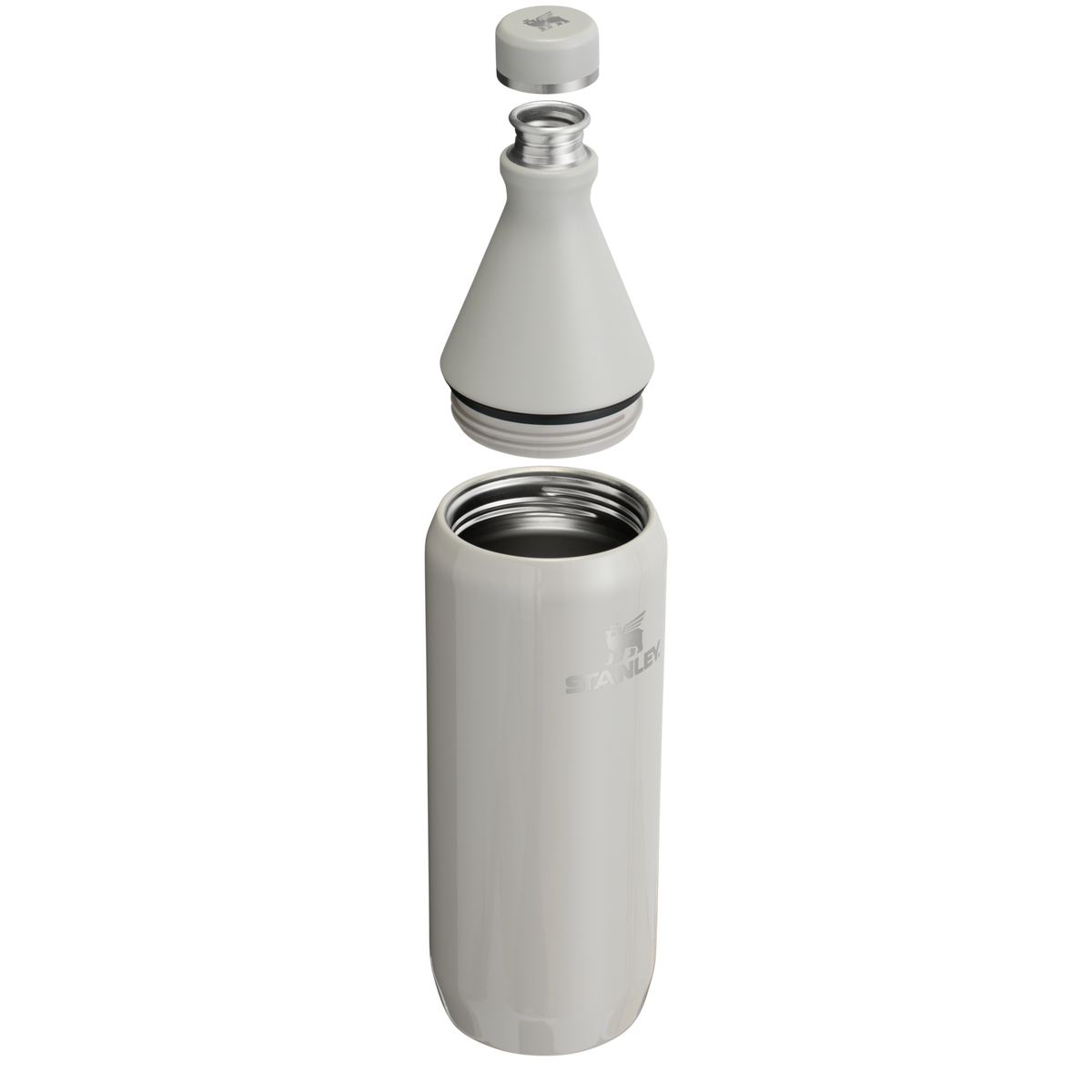Stanley 1913 All Day Slim Bottle 34 OZ 1 L in Ash | Cross Section View
