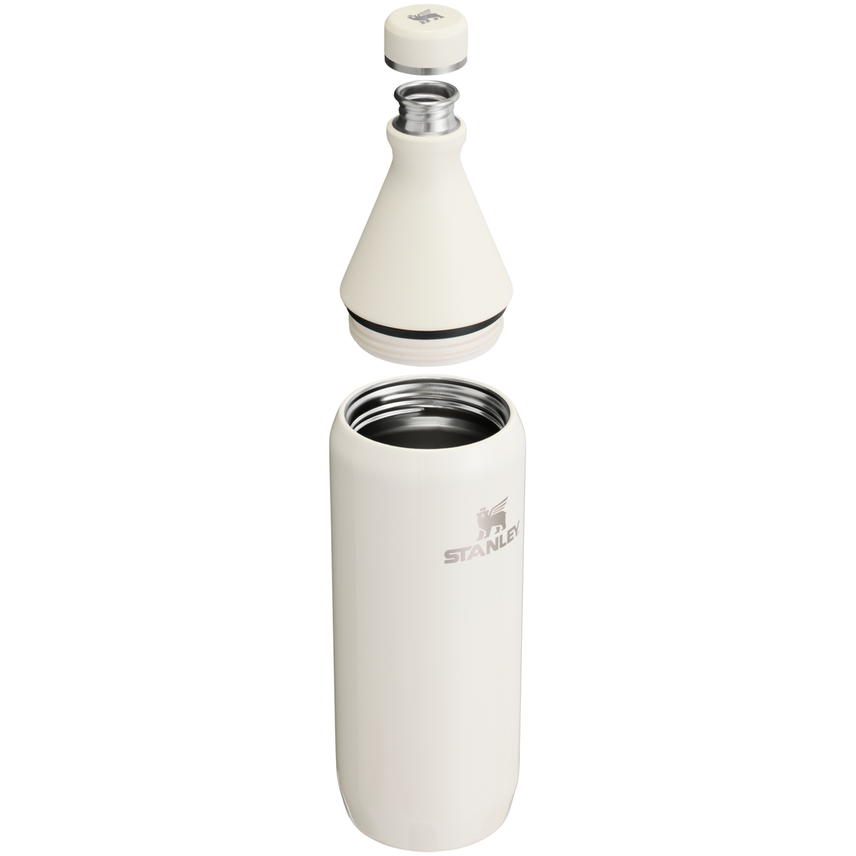 Stanley 1913 All Day Slim Bottle 34 OZ 1 L in Cream | Cross Section View