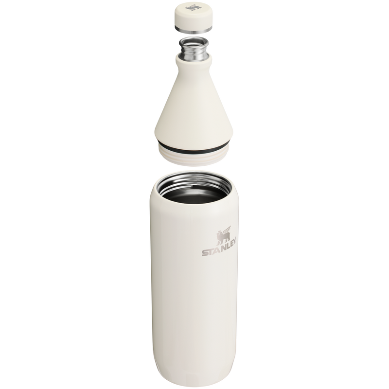 Stanley 1913 All Day Slim Bottle 34 OZ 1 L in Cream | Cross Section View