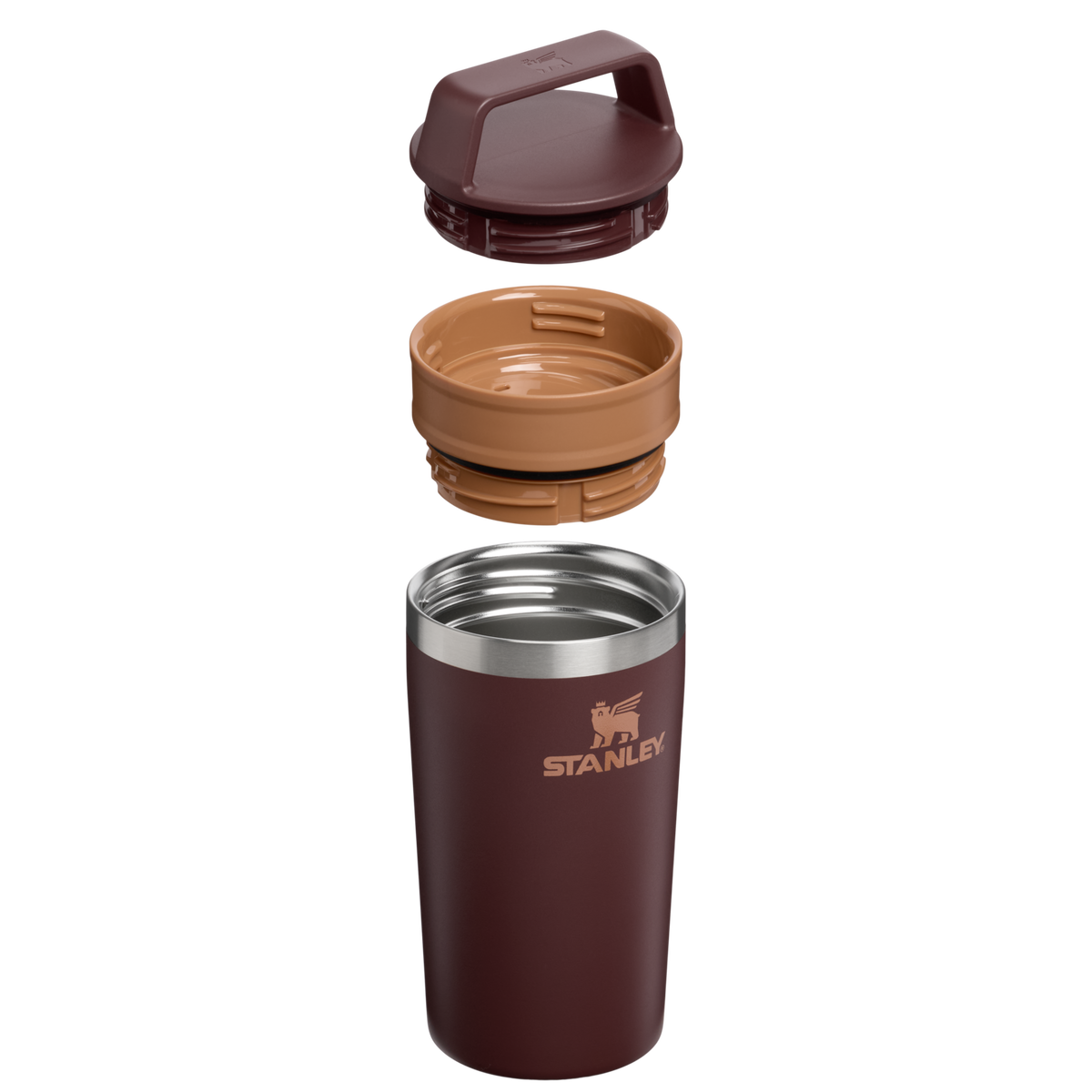 Stanley 1913 Café-To-Go Travel Mug 0.35L in Coffee | Cross Section View