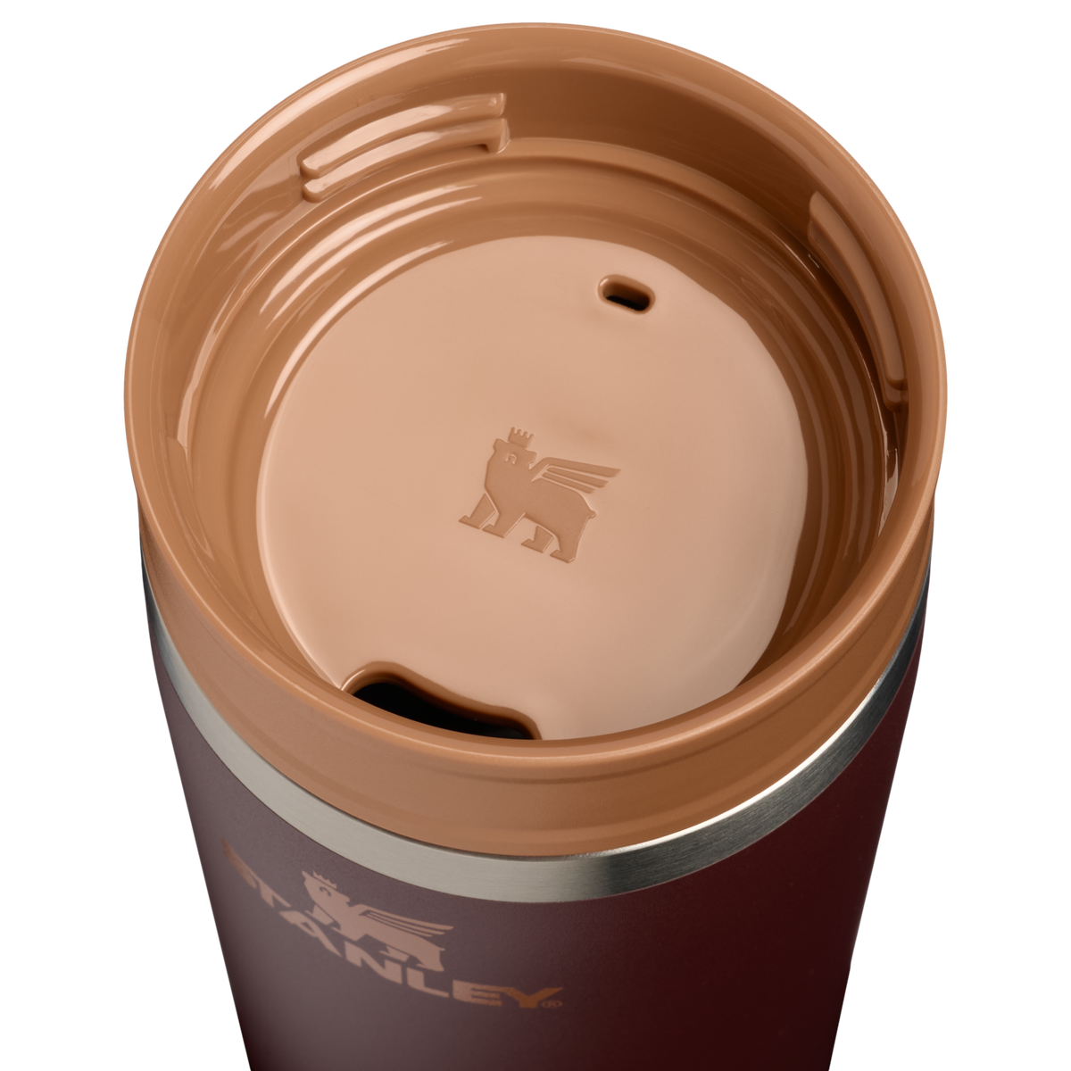 Stanley 1913 Café-To-Go Travel Mug 0.35L in Coffee | Lid Detailed View