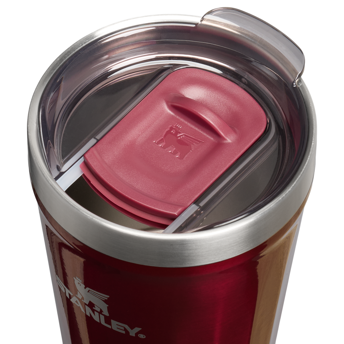 Stanley 1913 Everyday Textured Tumbler 0.47L in Garnet Shine | Lid Detailed View
