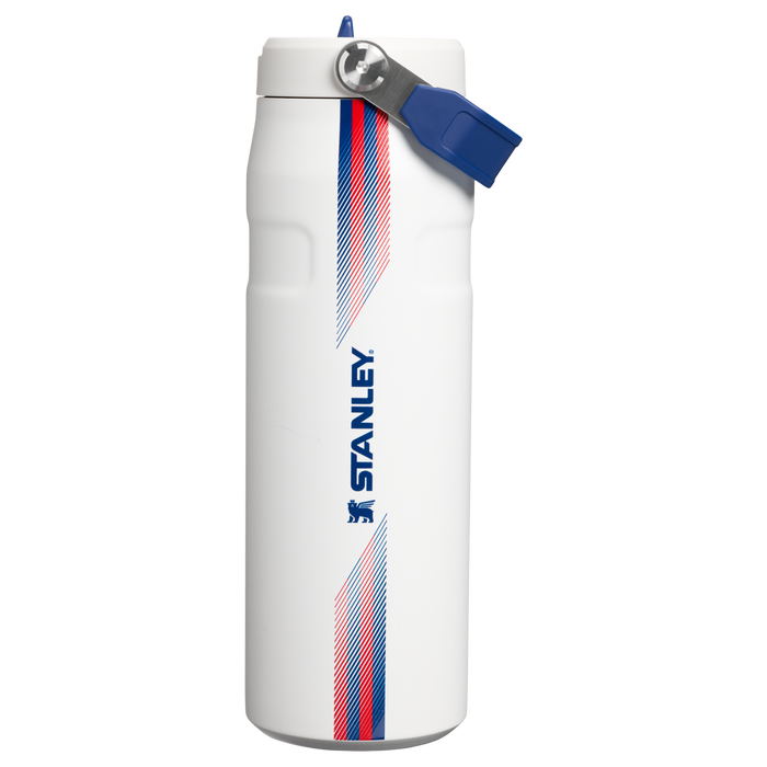 Stanley 1913 Country Collection IceFlow™ Aerolight Flip Straw Bottle 24 OZ 0.71 L in Team White Dark Blue | Front View
