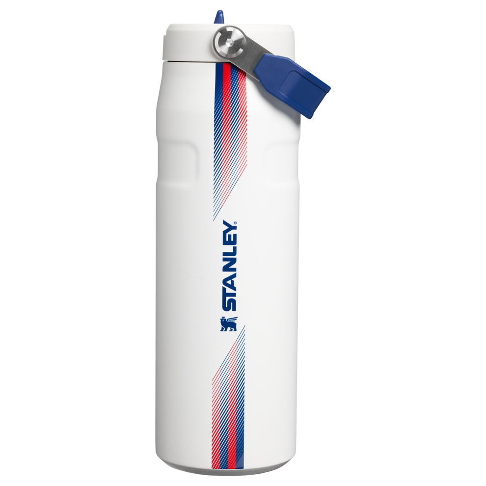 Stanley 1913 Country Collection IceFlow™ Aerolight Flip Straw Bottle 24 OZ 0.71 L in Team White Dark Blue | Front View