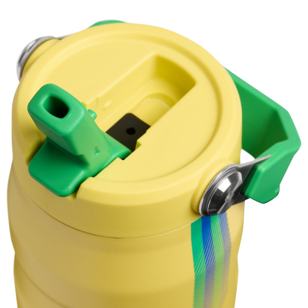Stanley 1913 IceFlow™ Bottle Flip Straw 2.0 0.71L in Team Yellow Green | Weergave Deksel in detail