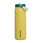 Swatch for Stanley 1913 The IceFlow™ Bottle with Flip Straw Lid 24 OZ 0.71 L - Stanley Create in Daffodil Emerald | Front View
