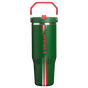 Swatch for Stanley 1913 Country Collection IceFlow™ Tumbler 30 OZ 0.89 L in Team Dark Green Red | Front View