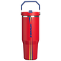 Swatch for Stanley 1913 Country Collection IceFlow™ Tumbler 30 OZ 0.89 L in Team Red Dark Blue | Front View
