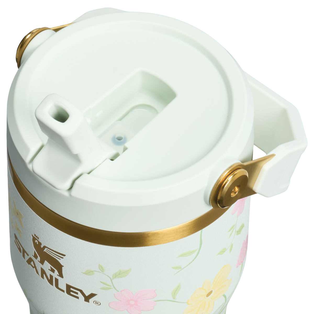 Stanley 1913 IceFlow™ Flip Straw 2.0 Tumbler 0.59L in Spring Blossoms | Lid Detailed View