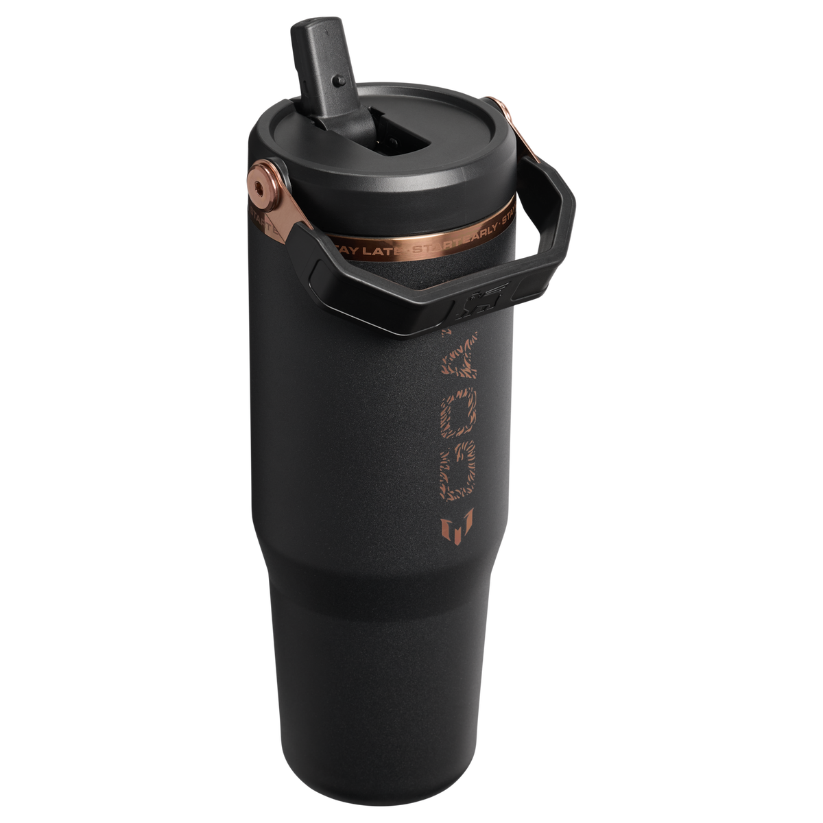 Stanley 1913 Messi x Stanley 1913 IceFlow™ Flip Straw 2.0 Tumbler 0.89L in Messi GOAT Black | Back View