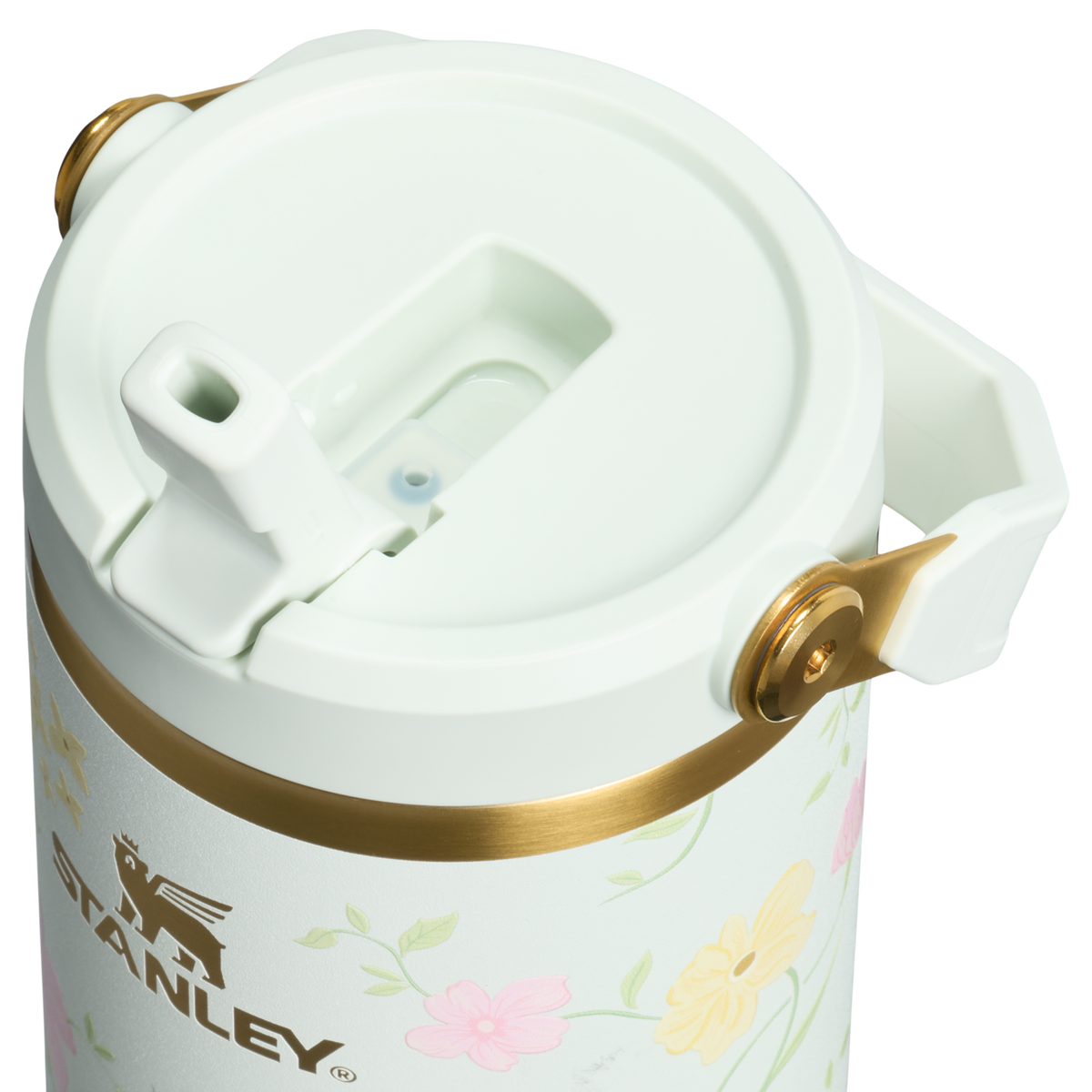 Stanley 1913 IceFlow™ Flip Straw 2.0 Tumbler 0.89L in Spring Blossoms | Lid Detailed View