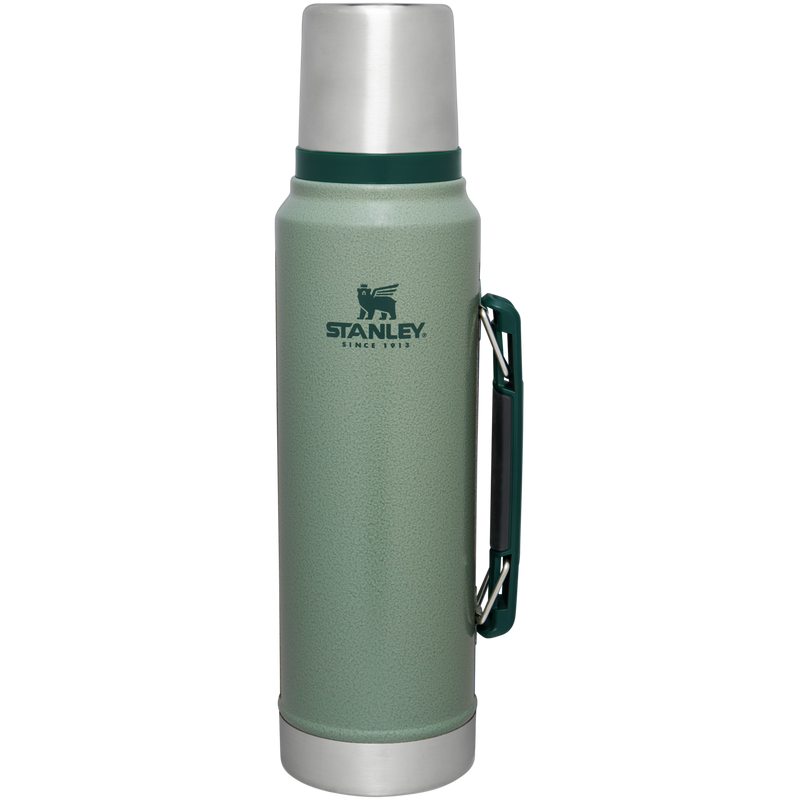 Stanley 1913 Classic Legendary Bottle 1.1 QT in Hammertone Green | Front View
