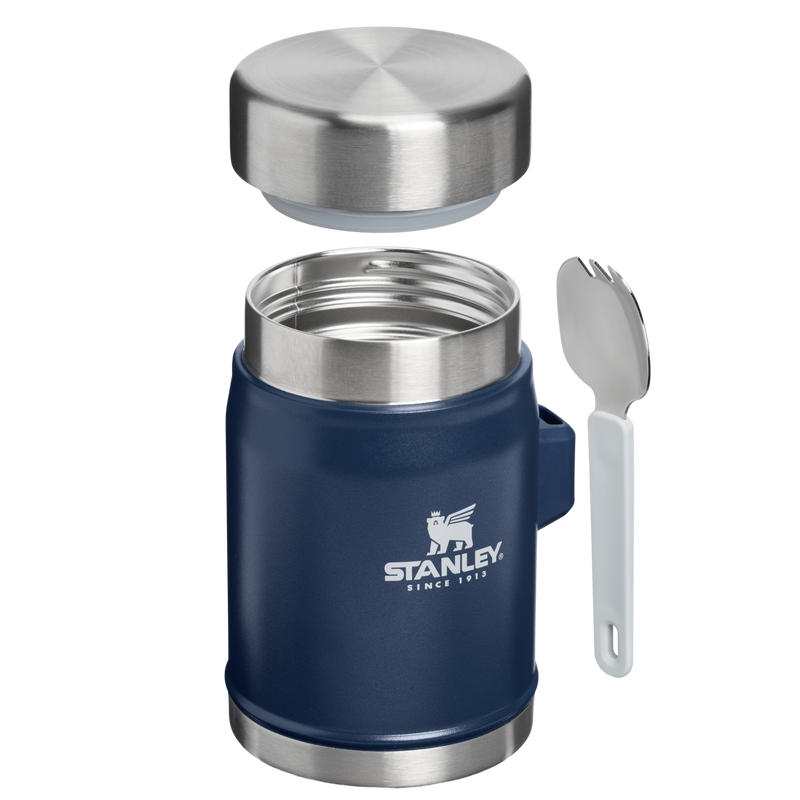Stanley 1913 Legendary Food Jar + Spork 0.4L in Dark Navy | Weergave Doorsnede