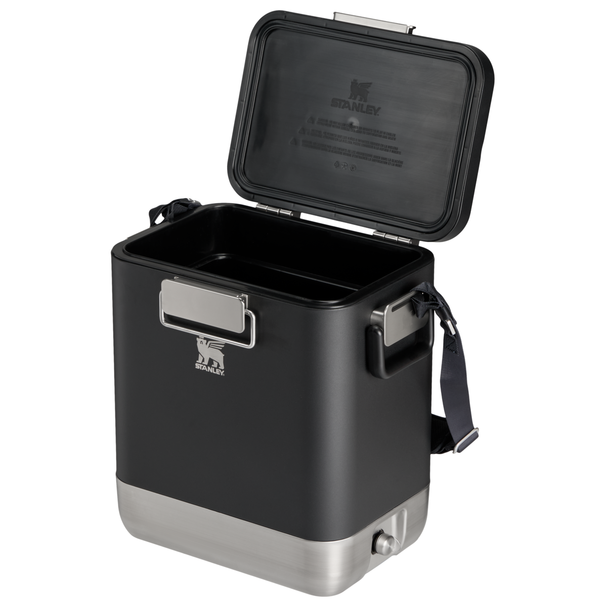 Stanley 1913 Lifted Spirits™ Steel Cooler 24.6L in Black | Open View