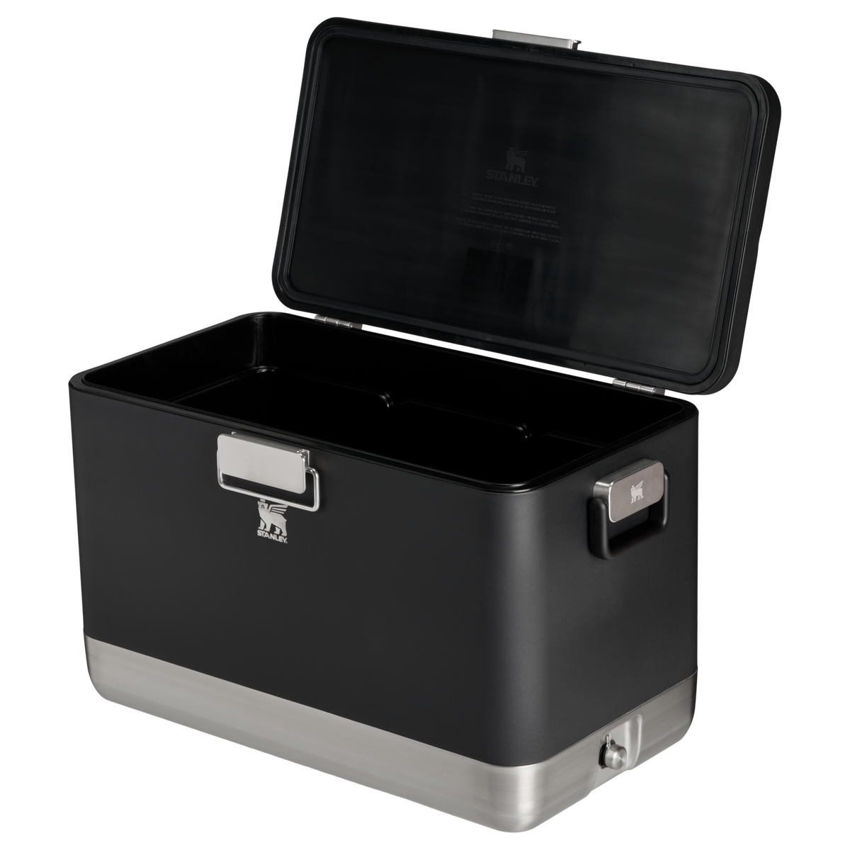 Stanley 1913 Lifted Spirits™ Steel Cooler 79.5L in Black | Open View