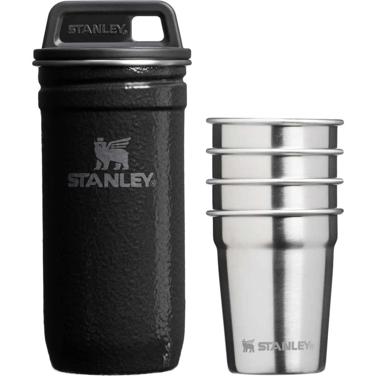 Stanley 1913 Adventure Nesting Shot Glass Set in Hammertone Black | Weergave Voorkant
