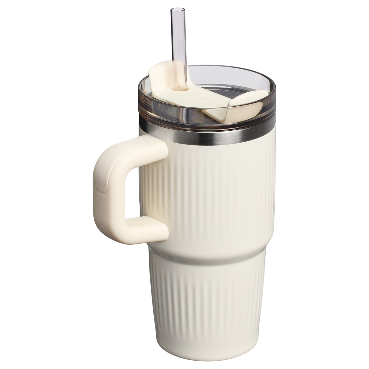 Stanley 1913 Quencher® H2.0 Fluted Tumbler 0.59L in Cream Gloss | Rückseite anzeigen