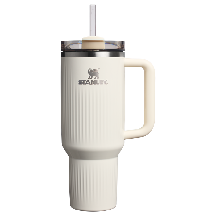 Stanley 1913 The Quencher® H2.0 Fluted Tumbler 40 OZ 1.18 L in Cream Gloss | Front View