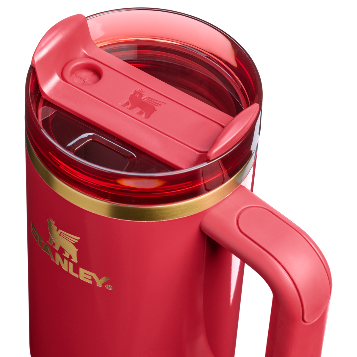 Stanley 1913 The Cheers & Cheer Quencher H2.0 Flowstate™ Tumbler 30 OZ 0.88 L - Stanley Create in Holly Berry Gloss | Lid Detailed View