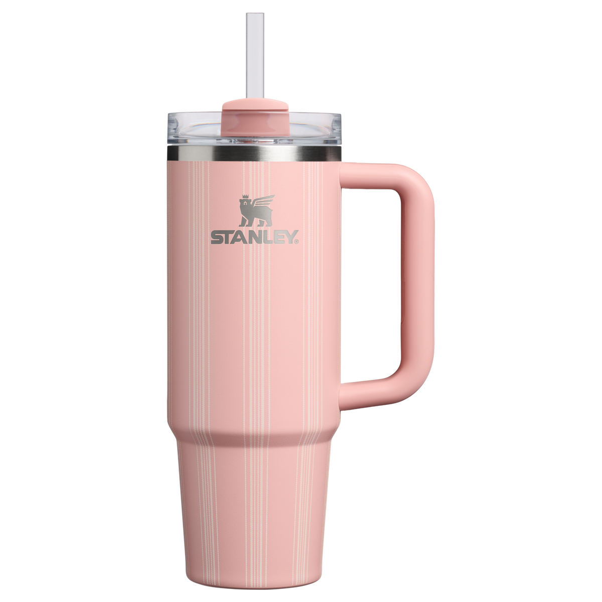 Stanley 1913 Quencher® H2.0 FlowState™ Tumbler 0.89L en Peach Rose Picnic Stripe | Ver Delante