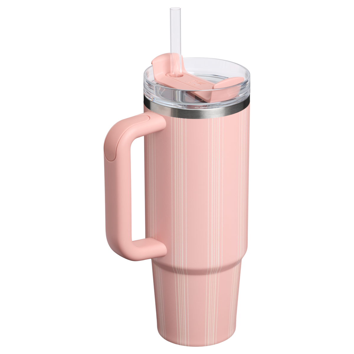 Stanley 1913 Quencher® H2.0 FlowState™ Tumbler 0.89L en Peach Rose Picnic Stripe | Ver Detrás