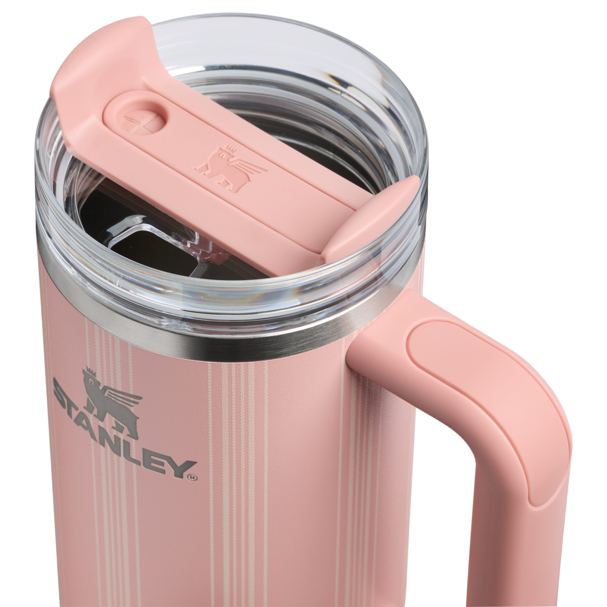 Stanley 1913 Quencher® H2.0 FlowState™ Tumbler 0.89L en Peach Rose Picnic Stripe | Ver Detalles de la tapa